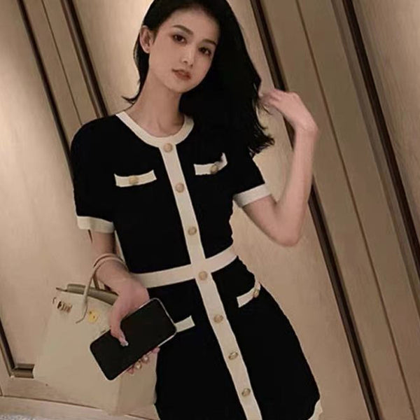 white christmas dresses Korean wool Knitted Dress – Couture Level Curves