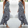 Summer Maxi Dress New Fashion Women Sexy Boho Striped Sleeveless Beach Style Strap Sundress Vestidos Female Long Irregular Robes