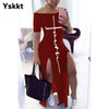 Bodycon Dress Short Sleeve Maxi Dresses for Women Off Shoulder Spring Summer  Casual Long Boho Dress Vestido Feminino