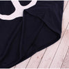 Women Off Shoulder Dresses Summer Boat Anchor Striped Print T-shirt & Maxi Dress 2 Pieces Female Slash Ankle-Length Slim Dresses