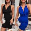 Elegant Dresses For Women Chic And Elegant Woman Dress Y2k 2022 Summer Woman Clothing Sexy Black And Blue Small Dress Fashion