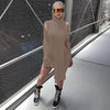 One Sleeve Knit Asymmetric Midi Dress