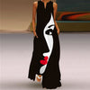 Human Face Printed Summer Dress