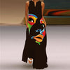 Human Face Printed Summer Dress
