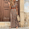 Short Sleeve Paisley Print Dress