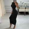 Ribbed Knitted Summer Wrap Dress