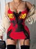Eyelet Lace-up Mini Dress